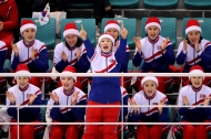 여자 아이스하키 조별예선 2차전 남북 단일팀 대 스웨덴 경기 응원 모습 사진 14