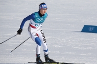 크로스컨트리 여자 10km 프리 메달 경기, 이채원 주혜리 및 북한 리영금 출전 사진 10