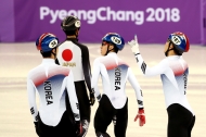 쇼트트랙 스피드 스케이팅 남자 5,000m 계주 예선, 한국 결승행 사진 1