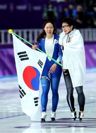 스피드스케이팅 여자 500m 결승 경기, 이상화 선수 은메달 사진 6