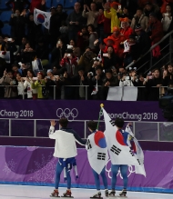 스피드스케이팅 남자 팀추월 결승 경기, 한국 선수 은메달 사진 5