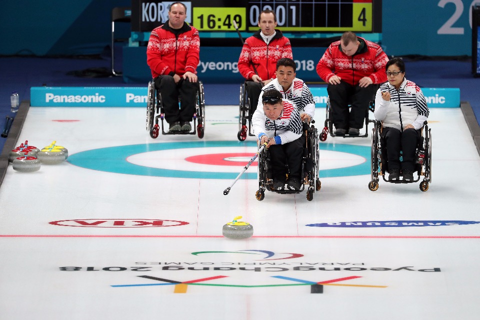 2018 평창동계패럴림픽 휠체어컬링 대한민국-슬로바키아 예선 경기