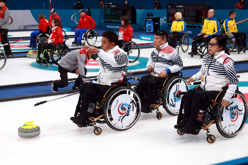 2018 평창동계패럴림픽 휠체어컬링 대한민국-슬로바키아 예선 경기