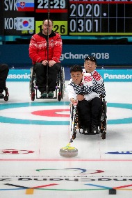 2018 평창 동계패럴림픽 휠체어컬링 대한민국-슬로바키아 예선 경기 사진 10
