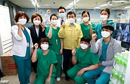권덕철 장관, 가장 많은 코로나19 중환자· 준중환자 병상을 운영하는 박애병원 방문 사진 11
