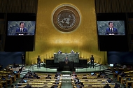 제76차 유엔 총회 기조연설 사진 9