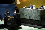 제76차 유엔 총회 기조연설 사진 2