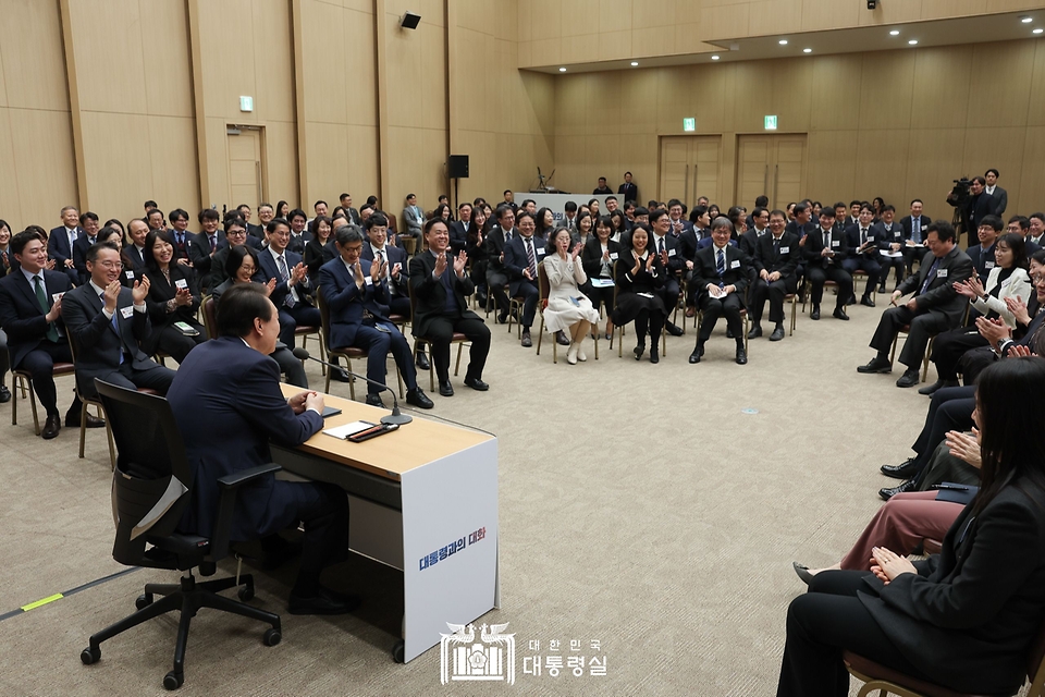 7일 세종시 정부세종컨벤션센터에서 ‘대통령과의 대화’가 진행되고 있다.