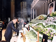 이한경 행안부 재난안전관리본부장, 순직 소방공무원 영결식 참석 사진 1