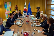 한·EU 정상회담 소인수회담 사진 1