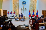 한-몽골 협정·MOU 교환식 공동언론발표 사진 6