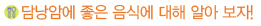 담낭암에 좋은 음식에 대해 알아 보자!