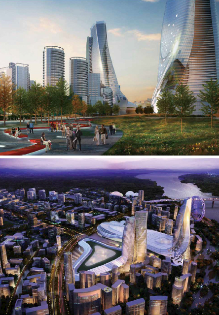 구리시 토평동 한강변 일대에 들어설 구리월드디자인센터 조감도.