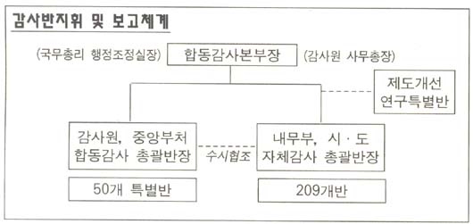 감사반 지휘 및 보고 체계
