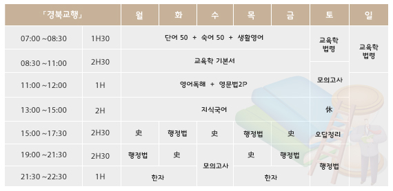 공부시간표