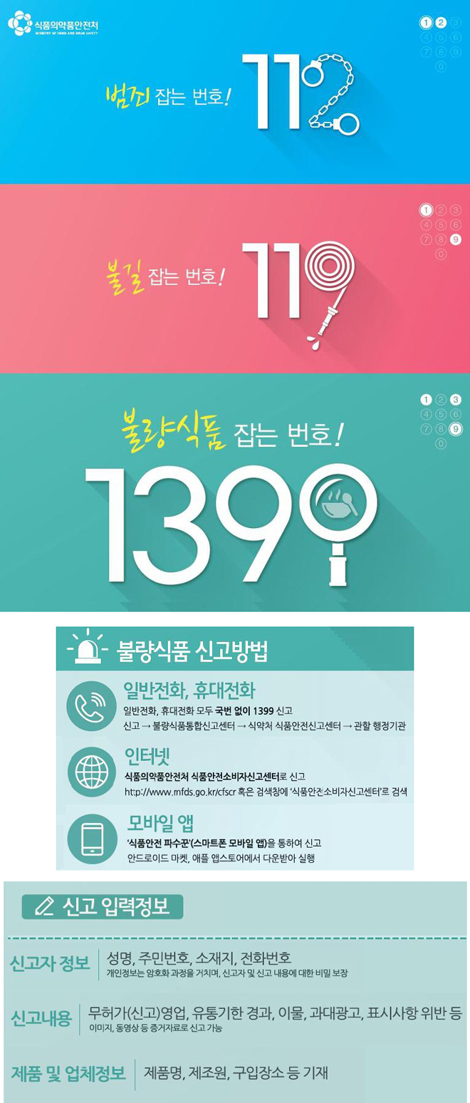 불량식품 1399로 신고하세요! 하단내용 참조