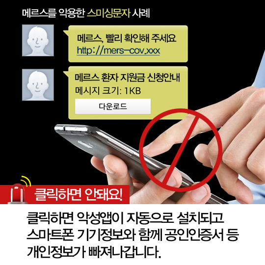 메르스 환자에 지원금?…스미싱·보이스피싱 주의