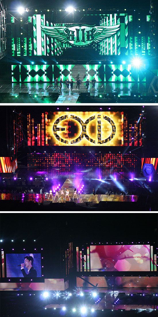 비투비와 EXID, 엑소(EXO)의 첸(위에서부터) 등 국내 최정상급 케이팝 스타들이 대거 출연했다.