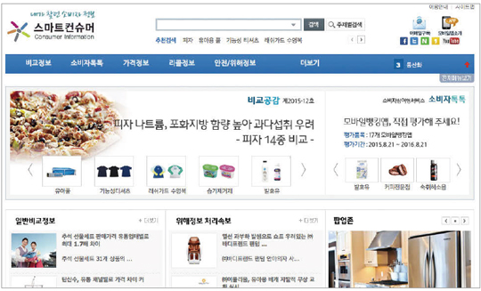 스마트컨슈머 누리집 화면