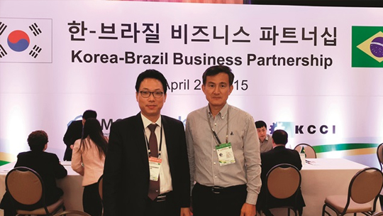 지난 4월 열린 중남미 순방 한·브라질 비즈니스 파트너십에 참여한 퓨처로봇.