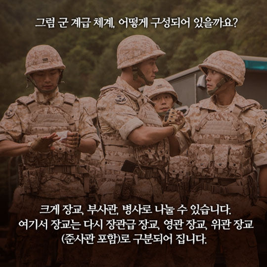 유시진 대위와 서대영 상사 관계로 보는 군 계급체계