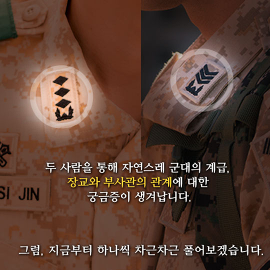 유시진 대위와 서대영 상사 관계로 보는 군 계급체계