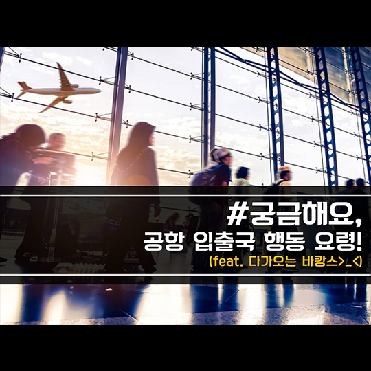 궁금해요, 공항 입출국 행동 요령!