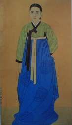 김은호〈논개像〉비단에 채색. 1955년. 154×82.8cm. 국립진주박물관