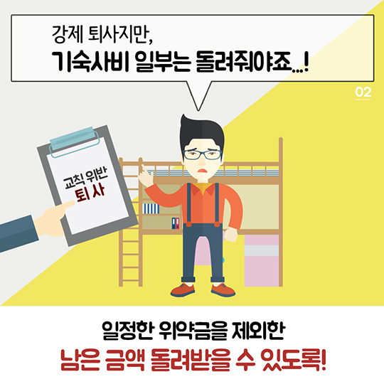 대학기숙사 중도 퇴사해도 기숙사비 환불 받을 수 있어요!