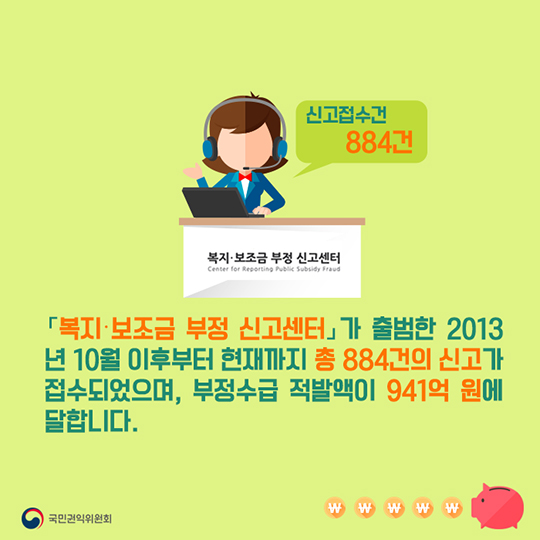 정부보조금 부정수급 집중 신고기간