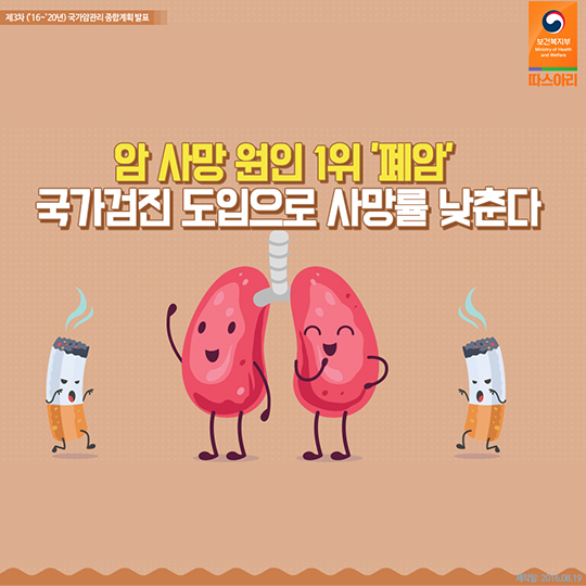폐암 사망률을 낮추기 위한 제3차 국가암관리 종합계획