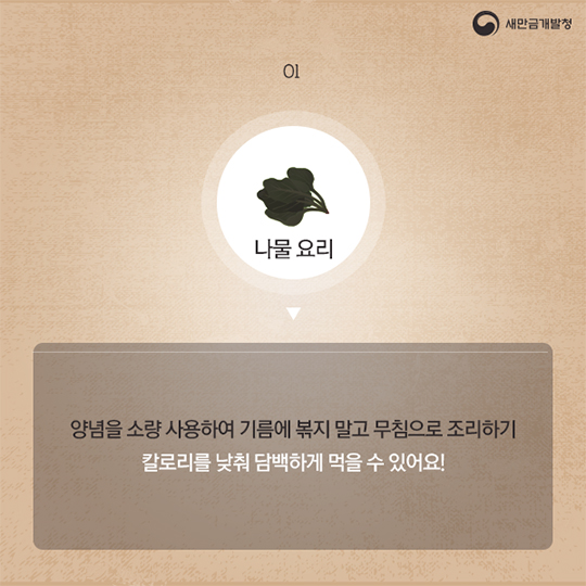 명절음식, 칼로리 잡기!