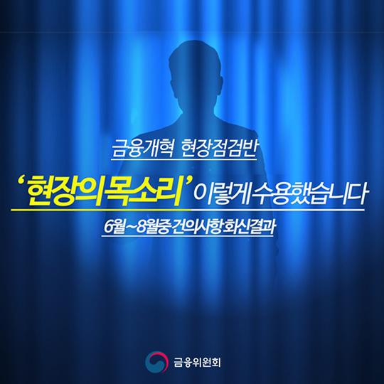 금융개혁 현장점검반의 활동