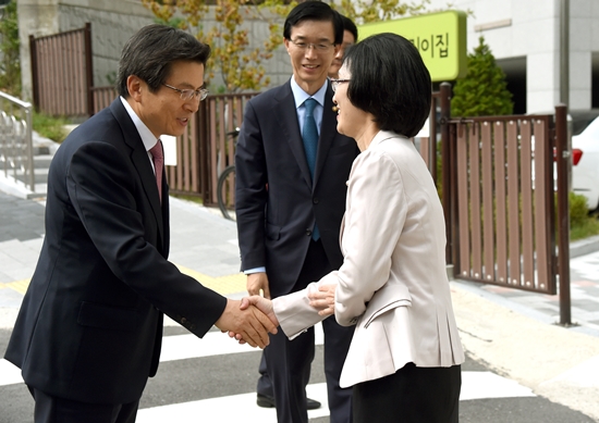 보육현장 간담회 참석을 위해 신석어린이집을 방문한 황교안 국무총리. (제공=국무조정실)