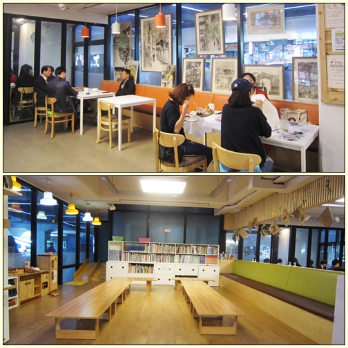 여성들의 소모임이나, 아이와 함께 쉴 수 있는 공간이 따로 마련돼 있는 너른마루 내부의 모습 여성들의 소모임이나, 아이와 함께 쉴 수 있는 공간이 따로 마련돼 있는 너른마루 내부의 모습