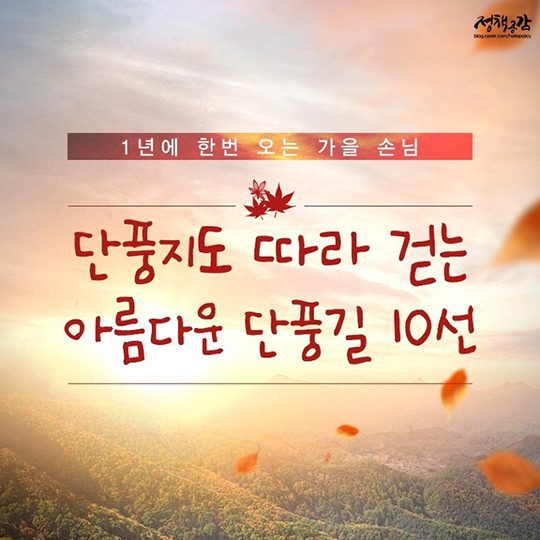 단풍지도를 따라 걷기 좋은 단풍길 10선