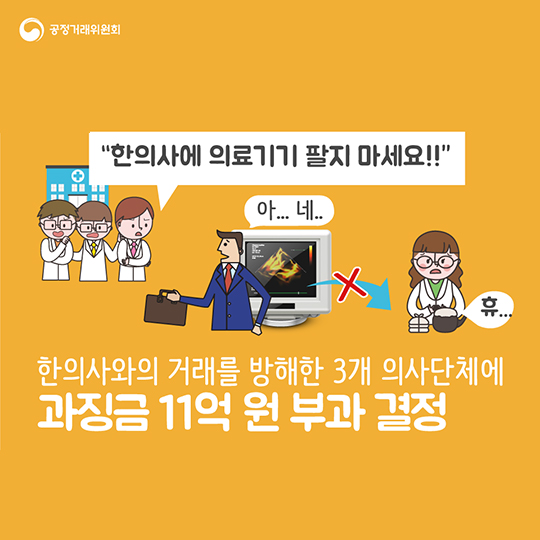 한의사와의 거래를 방해한 의사단체에 과징금 부과
