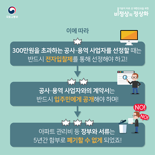 아파트 관리비 비리 근절