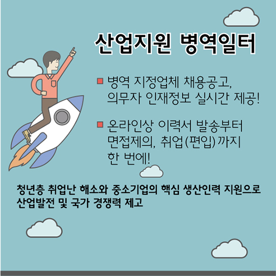 맞춤식 취업정보 사이트 산업지원 병역일터