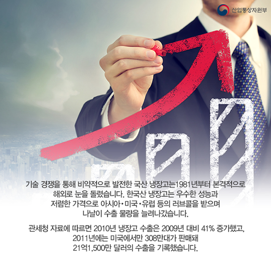 대한민국 수출 역군 냉장고