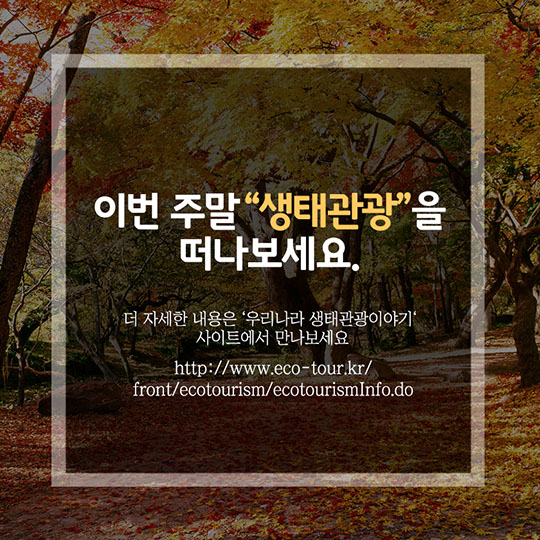 자연과 사람이 하나되는 여행 생태관광 