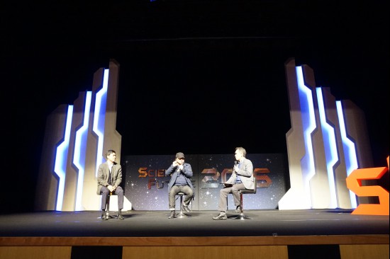 왼쪽부터 강동근 아주대 전자공학과 교수, 김창규SF작가, 박상준 서울 SF아카이브 대표.