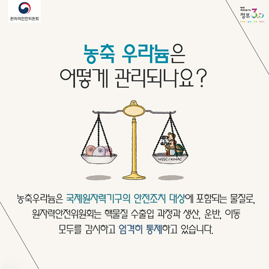 원자로와 농축 우라늄은 무엇이고, 어떻게 관리하나요?