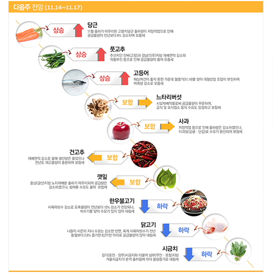 주간 알뜰 장보기 물가정보