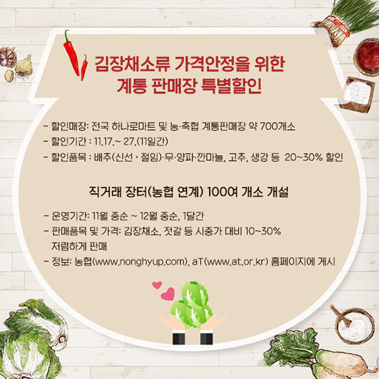 알뜰 김장 정보