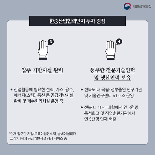 새만금 한중산업협력단지 5가지 투자 강점