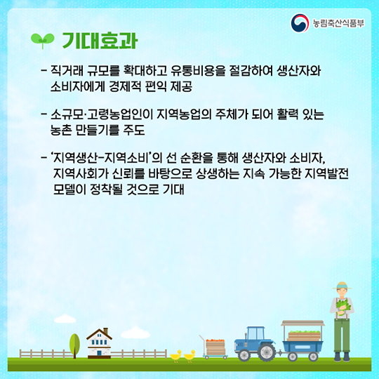 생산자·소비자가 상생하는 사회구현 직거래 활성화