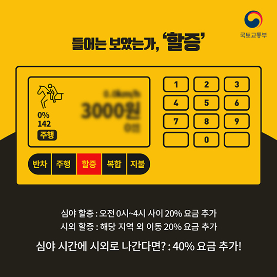 택시비, 알고 내자! 택시 요금 계산 방법