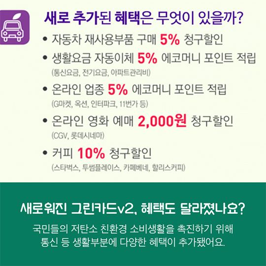 황경도 살리고, 살림도 불리는 그린카드v2