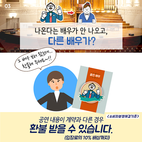 공연장 환불 기준?